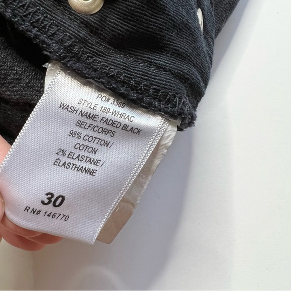 RE/DONE Originals High Rise Ankle Crop in Faded Black - Picture 6 of 7